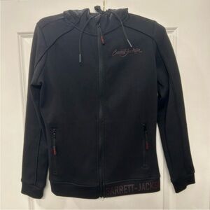 Barrett Jackson Auctions XS Black Red Zip Jacket 50th Car Show free cup